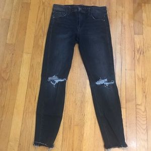 Joes Jeans Eden skinny ankle raw hem distressed